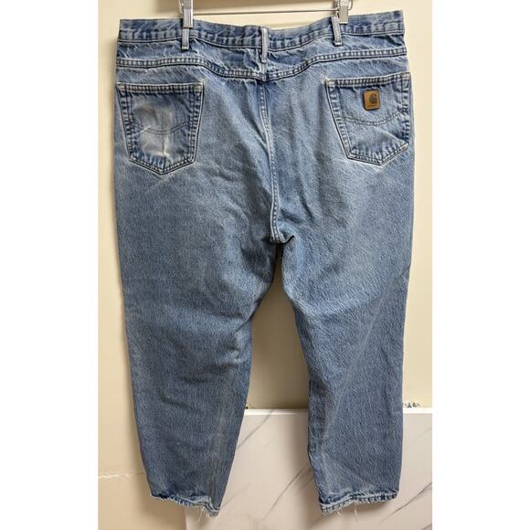 Vintage Carhartt Relaxed Fit Jeans Men’s 36x30 Light Wash USA Made - Picture 2 of 8